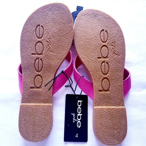 Bebe Girl's Pink Thong Sandals - Picture 2 of 4